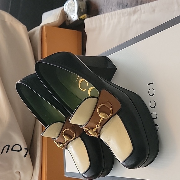 GUCCI HORSEBIT BUCKLE 3' PLATFORM  36.5 - Picture 11 of 15